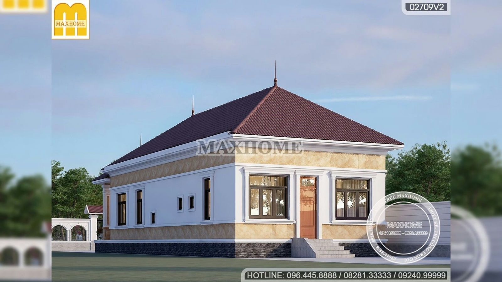 Mẫu nhà vườn gác lửng có GARA siêu ĐẸP tại LÂM ĐỒNG | MH01322